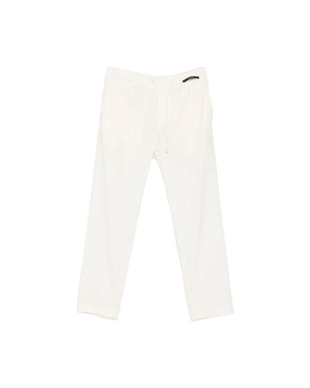 Michael Coal White Straight Trousers for men