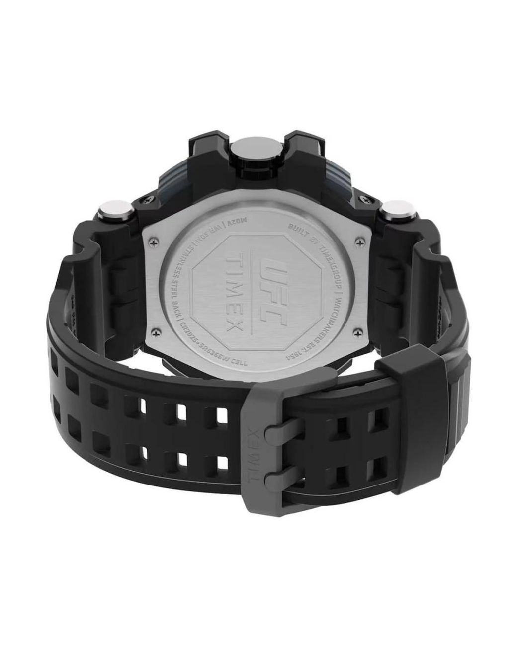 Timex Digitale Gummiuhr Mit Multifunktionsanzeige in Black für Herren