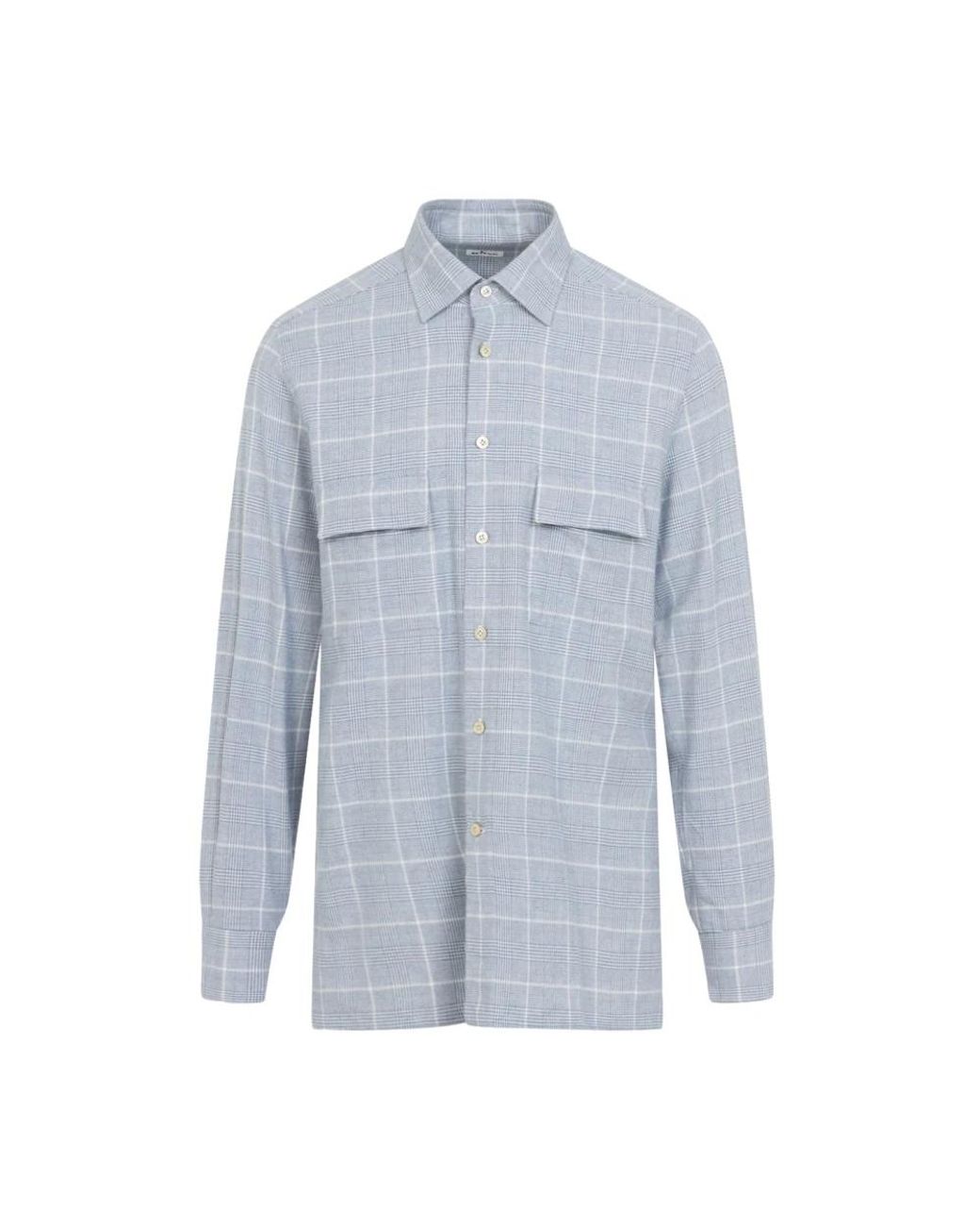 Kiton Blue Casual Shirts for men