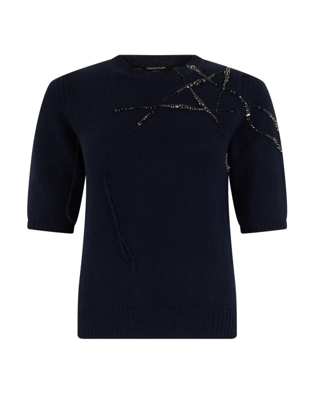 Fabiana Filippi Blue Round-Neck Knitwear