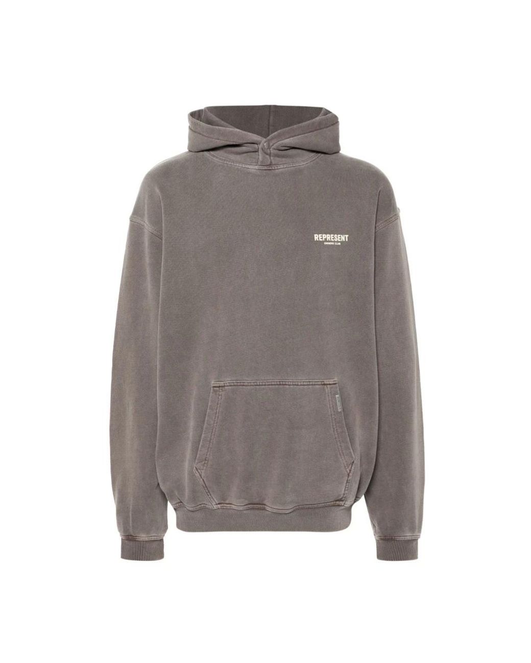 Represent Hoodies & Sweatvesten ,Bruin ,Katoen Owners Club Hoodie in het Gray voor heren