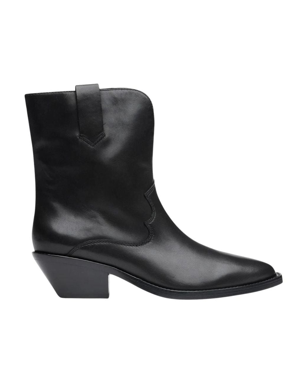 Ash Black Cowboy & Biker Boots