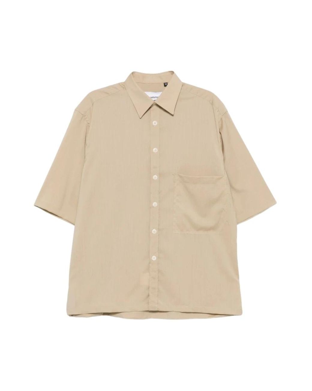 Costumein Natural Short Sleeve Shirts for men