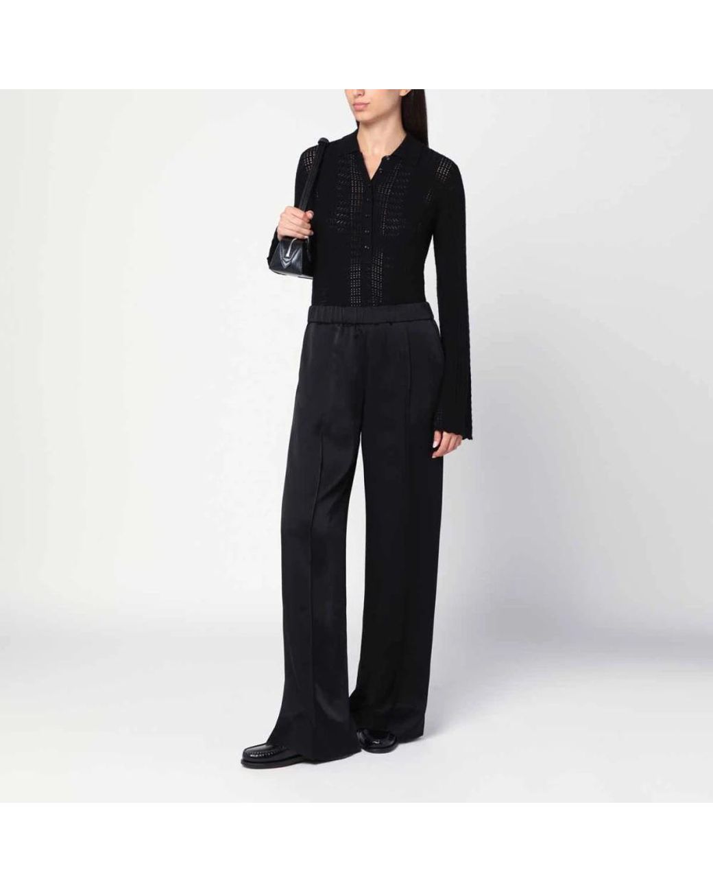 Jil Sander Black Wide Trousers