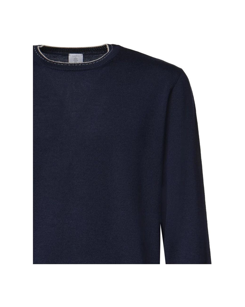 Eleventy Blue Round-Neck Knitwear for men