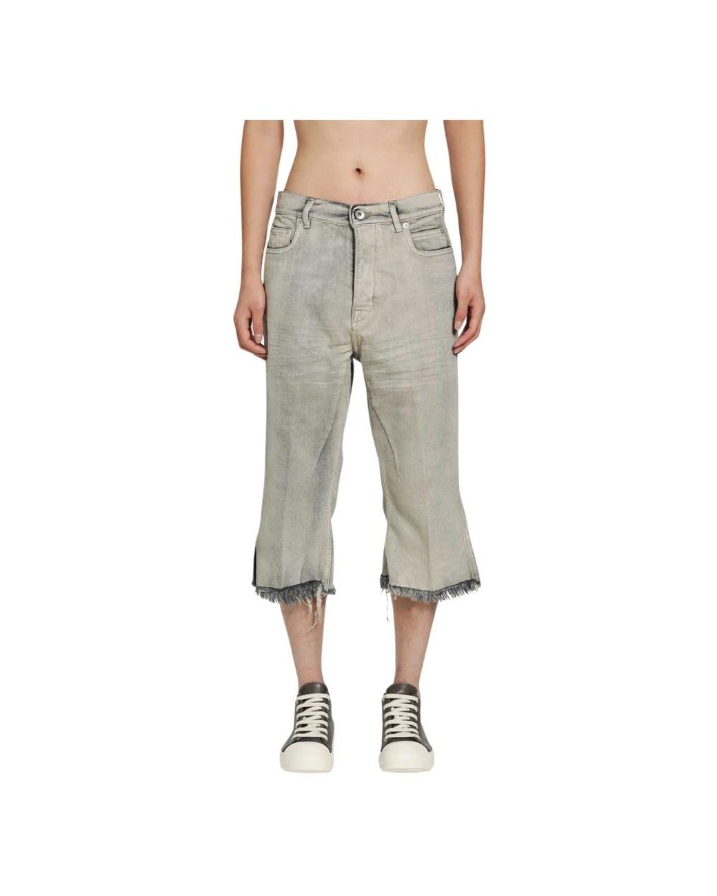 Rick Owens Bolan Cutoffs in het Gray voor heren