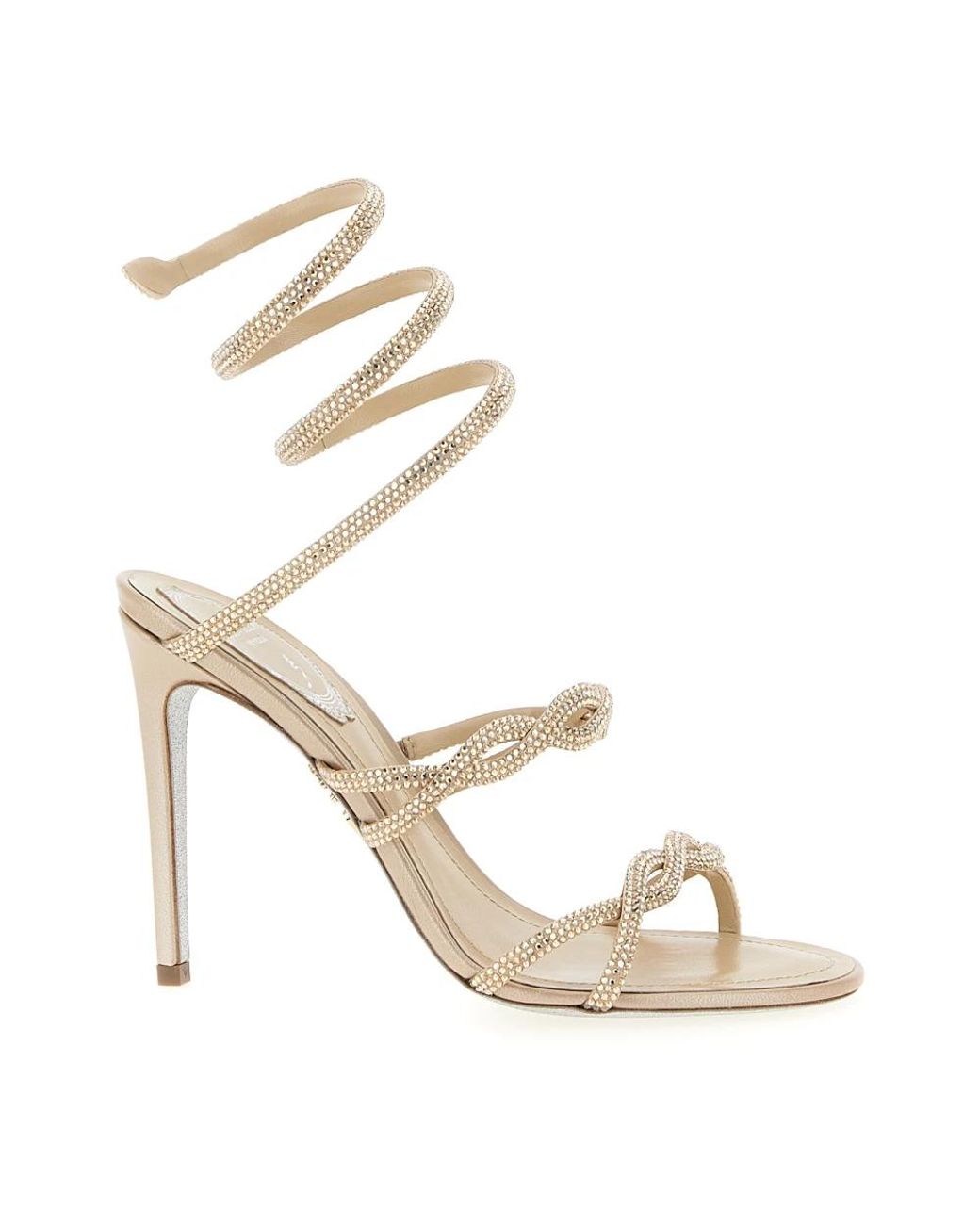 Rene Caovilla Metallic High Heel Sandals