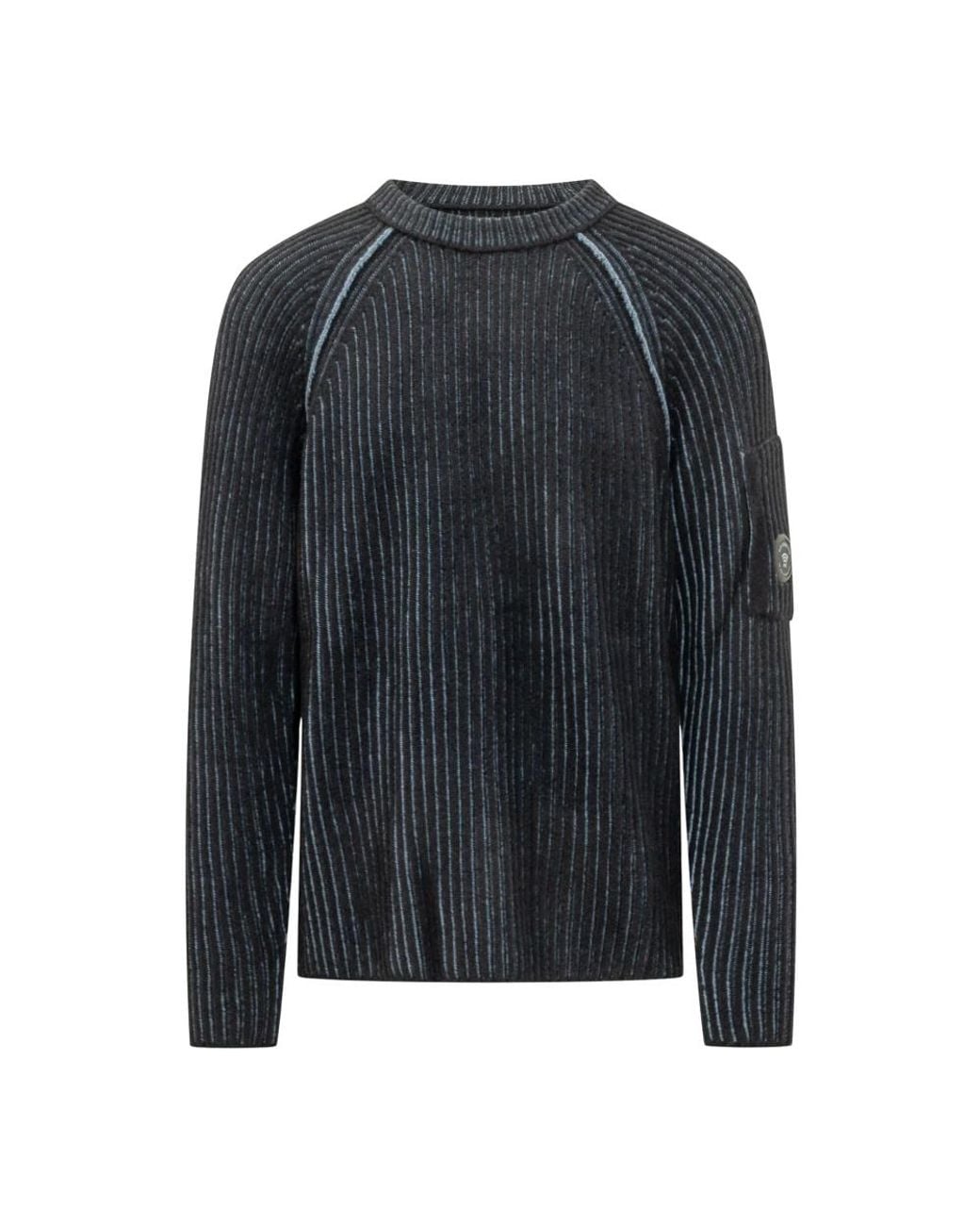 C P Company Blue Round-Neck Knitwear for men