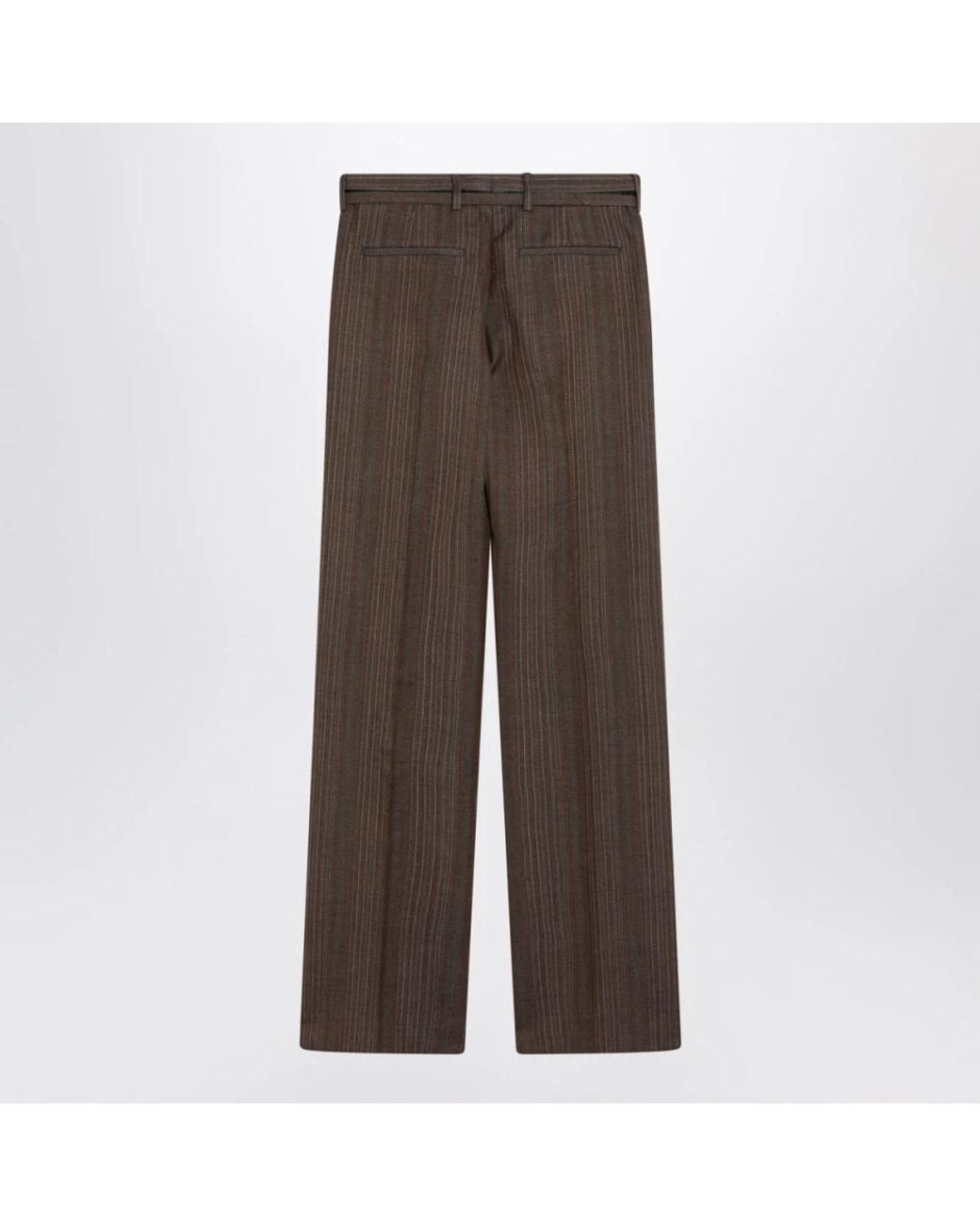 Dries Van Noten Brown Wide Trousers