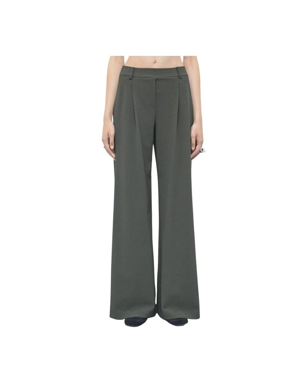 Patrizia Pepe Gray Wide Trousers