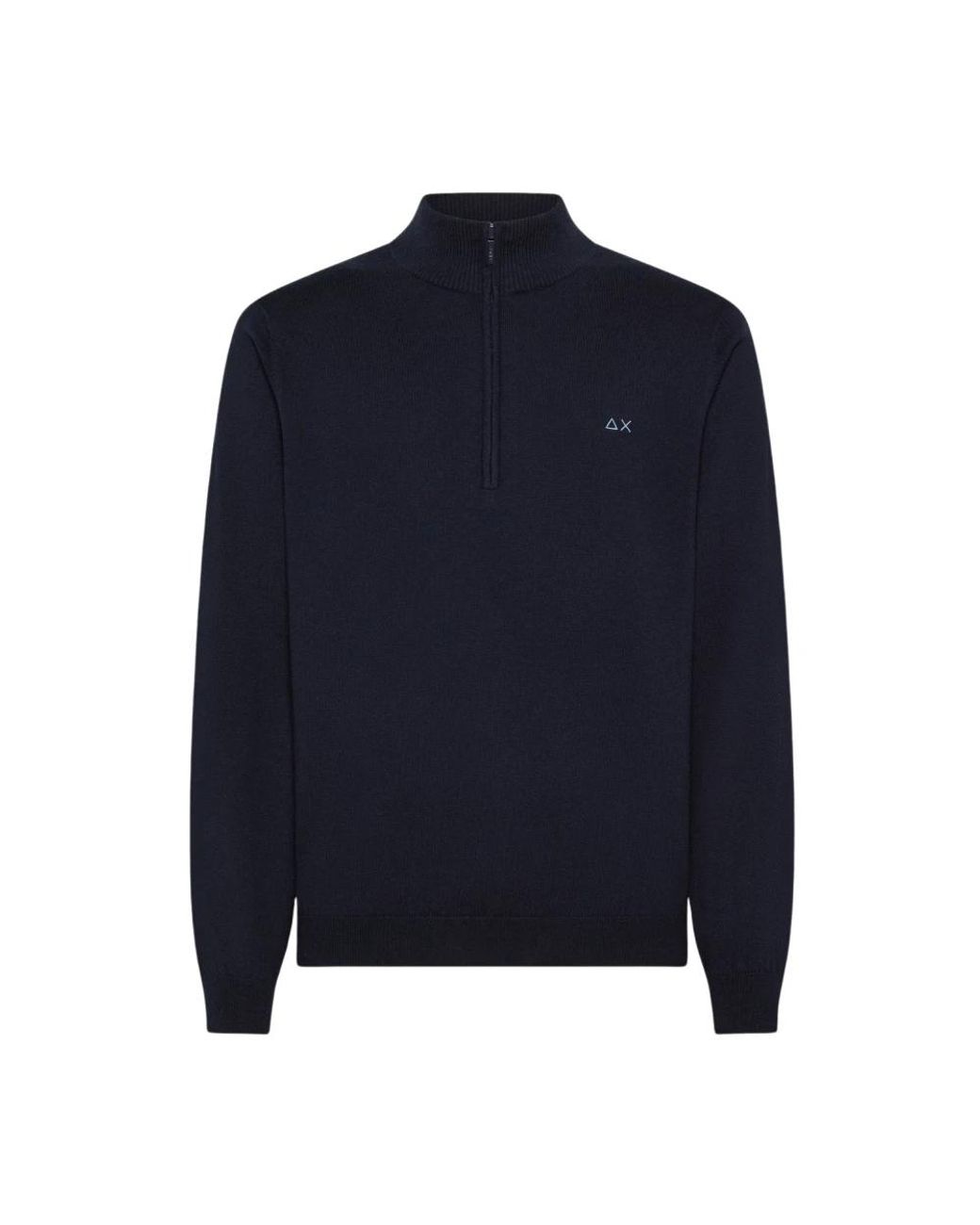 Sun 68 Half Zip Sweater Basic L/S in Blue für Herren
