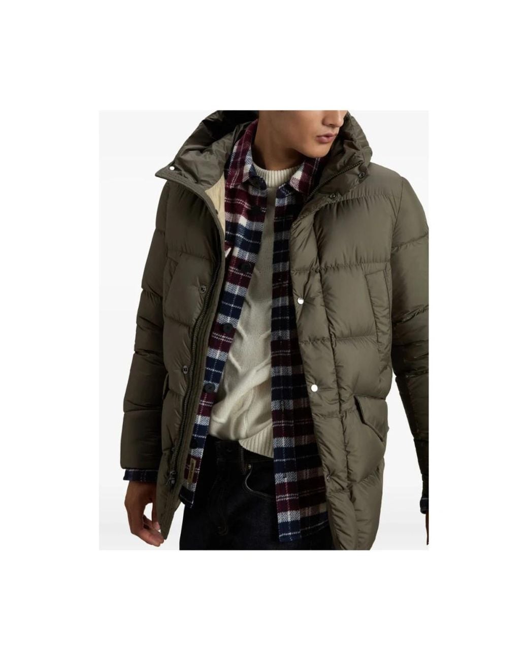 Woolrich Green Down Jackets for men
