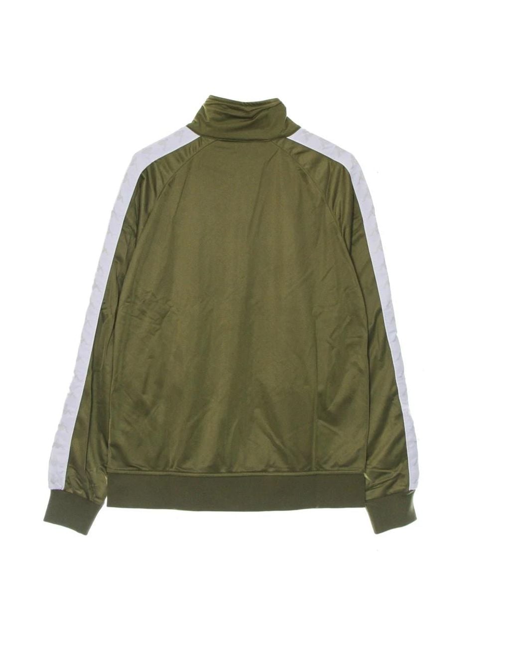 Kappa Jassen ,Groen ,Polyester Slim Trainingsjack Groen Militair/Wit in het Green voor heren