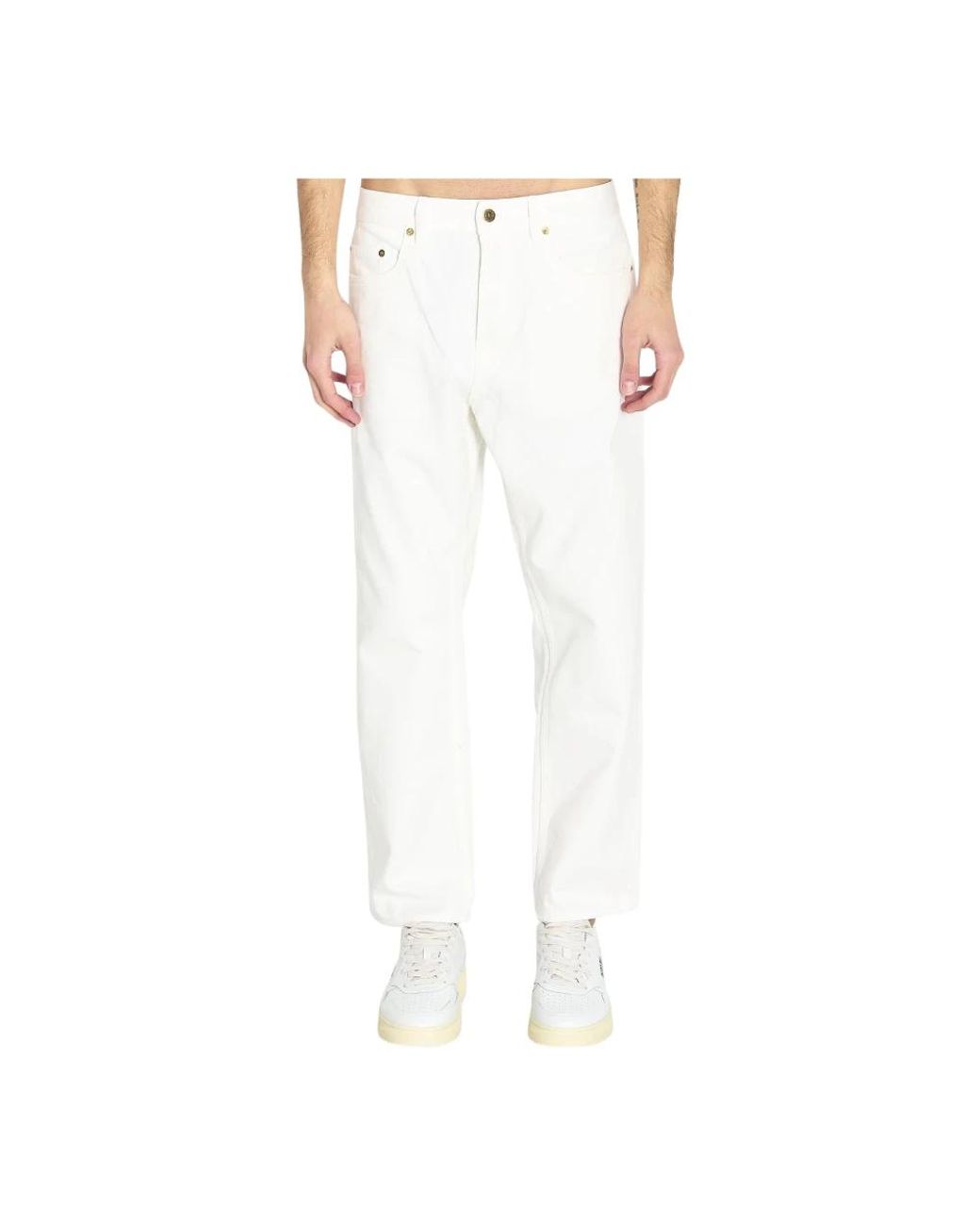 Golden Goose Deluxe Brand White Straight Jeans for men