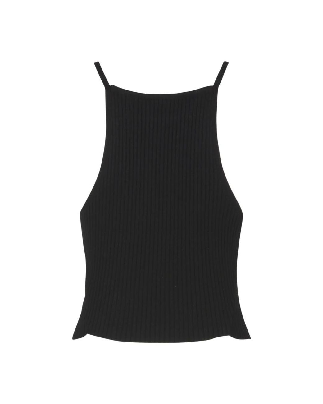 Courreges Black Sleeveless Tops