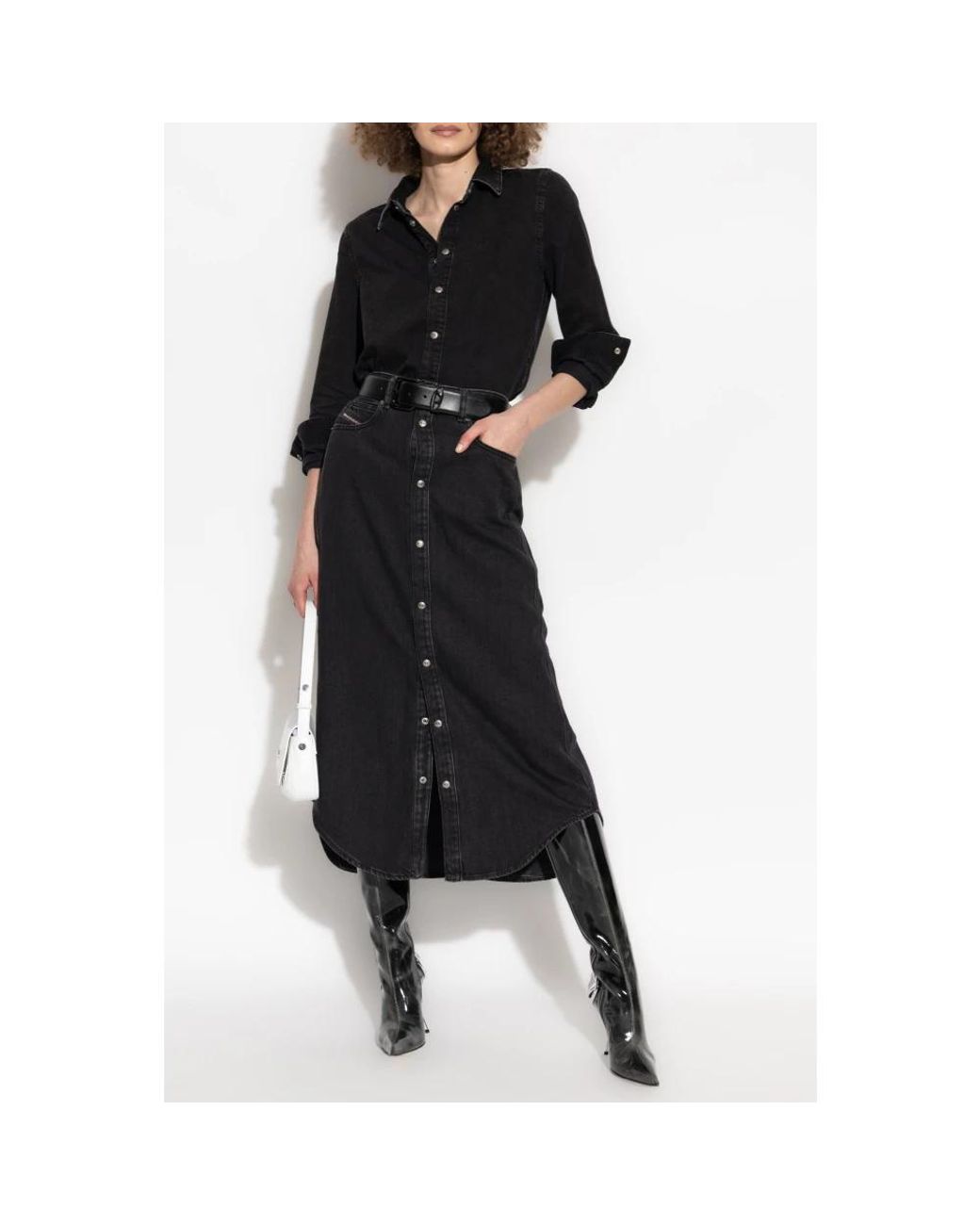 DIESEL Black Denim Shirts