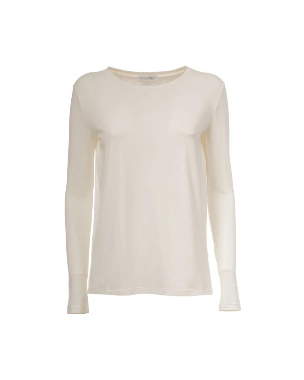 Le Tricot Perugia White Round-Neck Knitwear