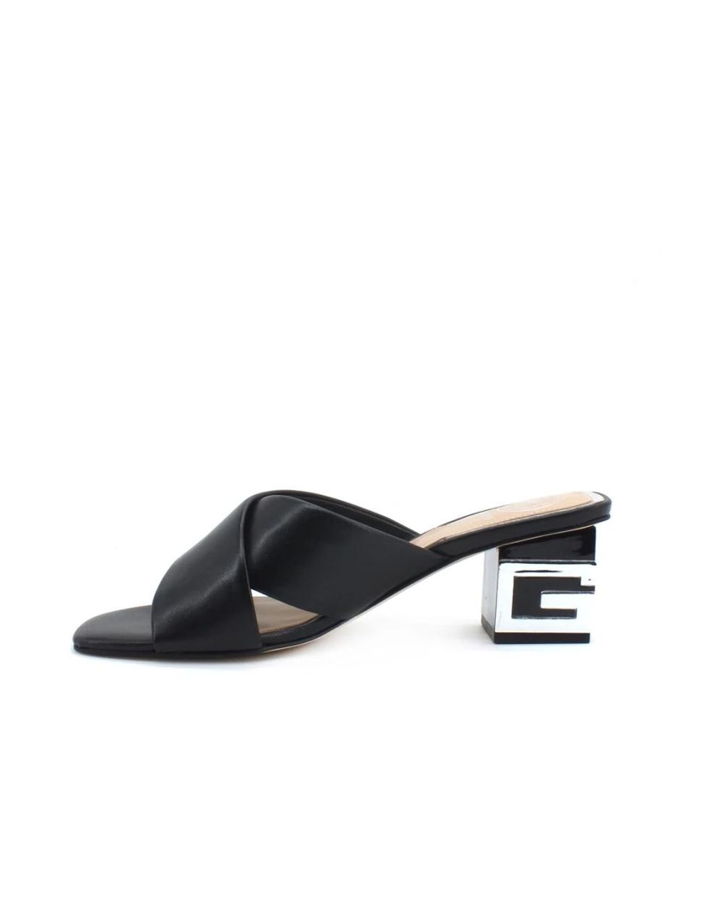 Guess Black Heeled Mules