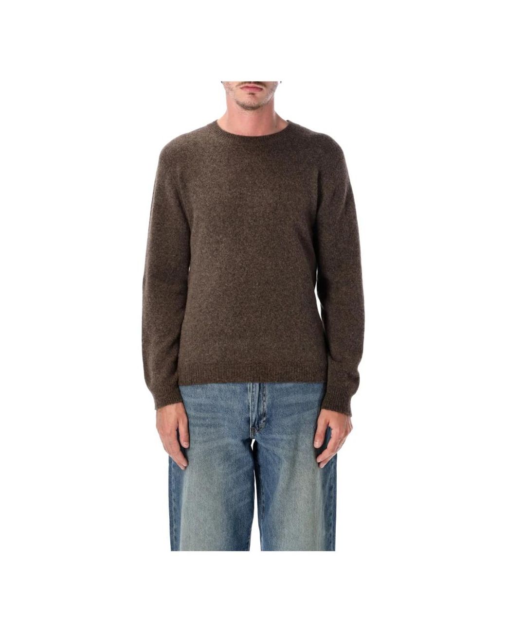 Roberto Collina Brown Round-Neck Knitwear for men