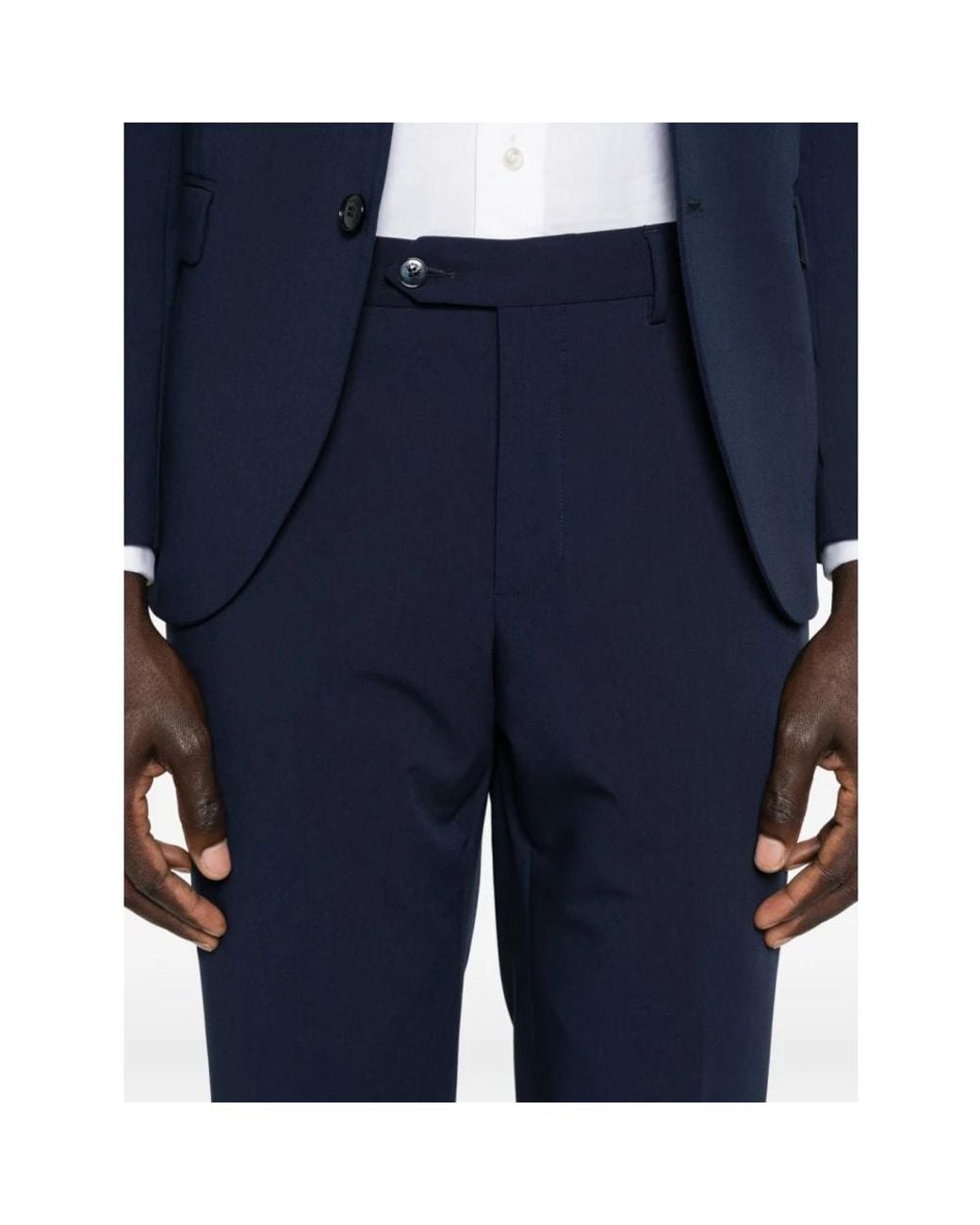 Manuel Ritz Blue Single Breasted Suits for men