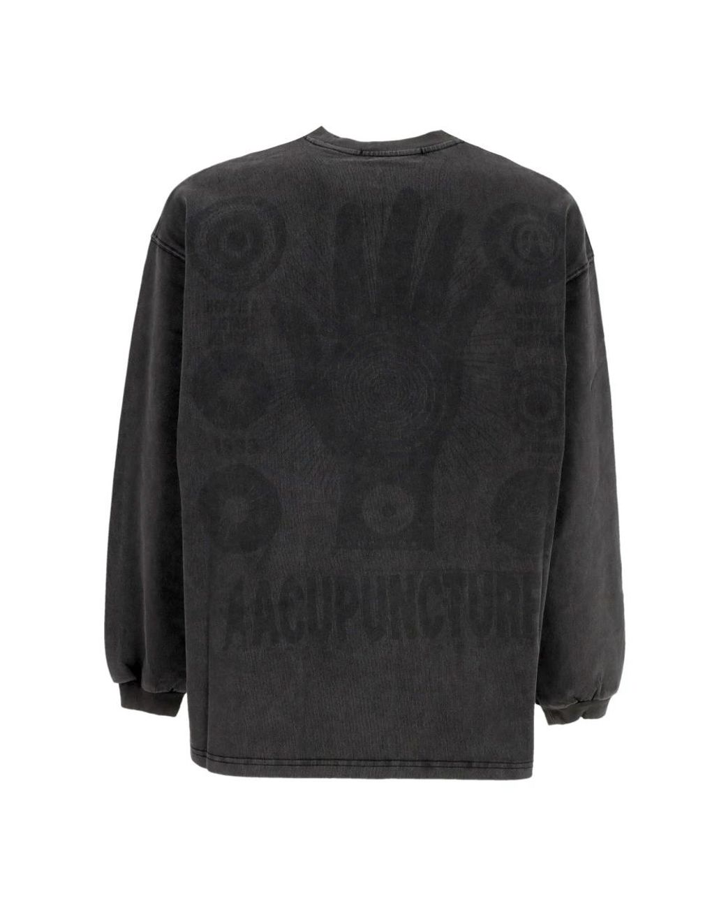 Acupuncture Black Long Sleeve T-Shirts for men