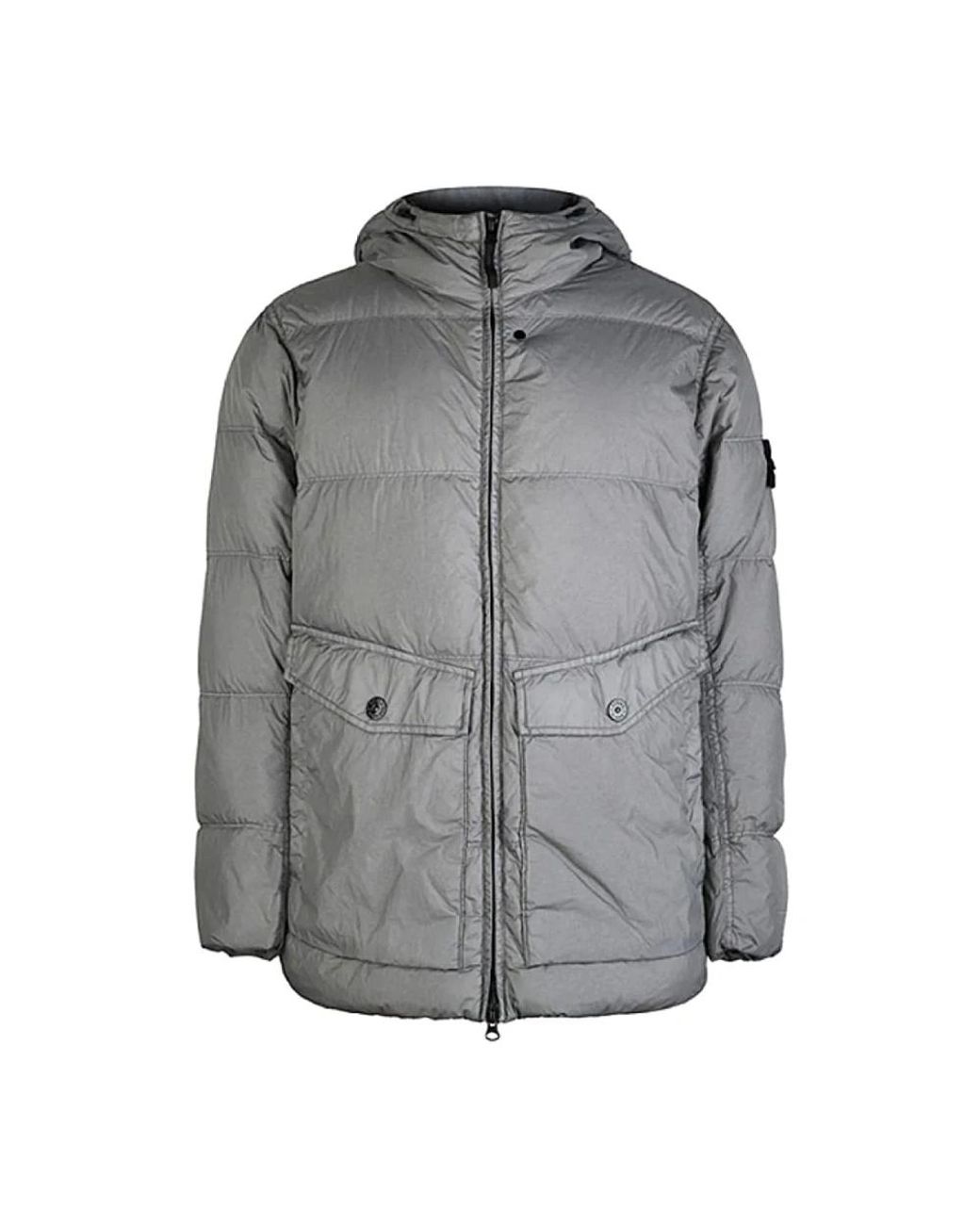 Stone Island Gray Winter Jackets for men