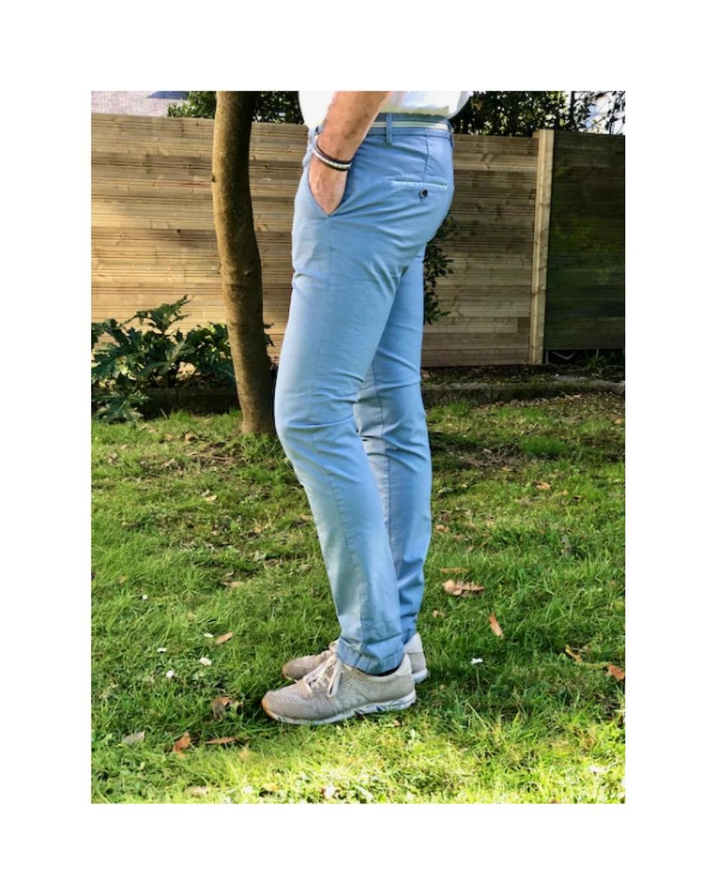 Mason's Blue Slim-Fit Trousers for men