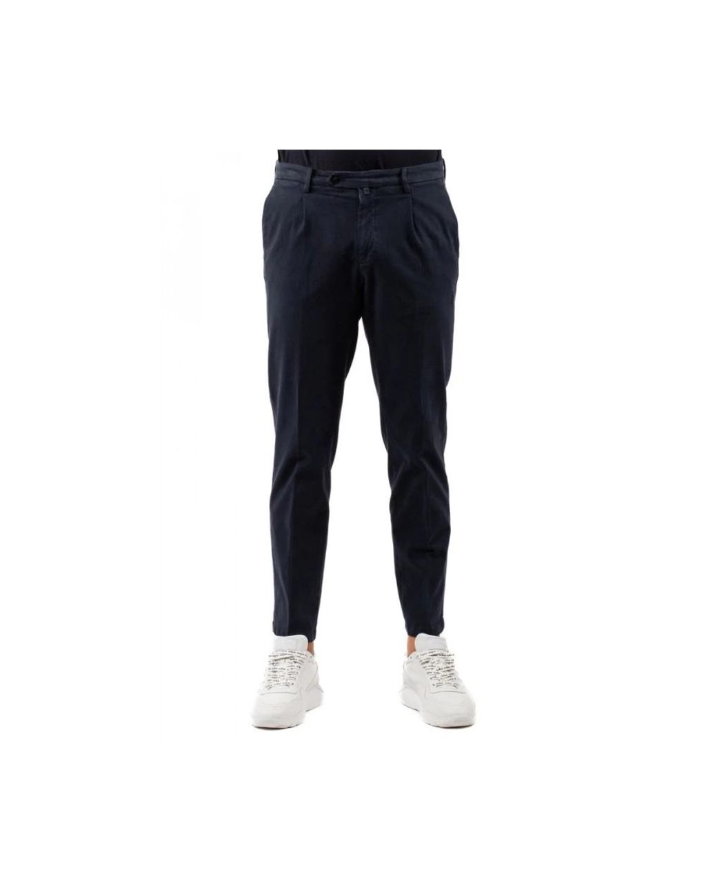 BRIGLIA Blue Slim-Fit Trousers for men