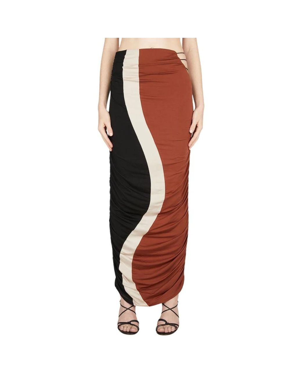 Ahluwalia Red Maxi Skirts