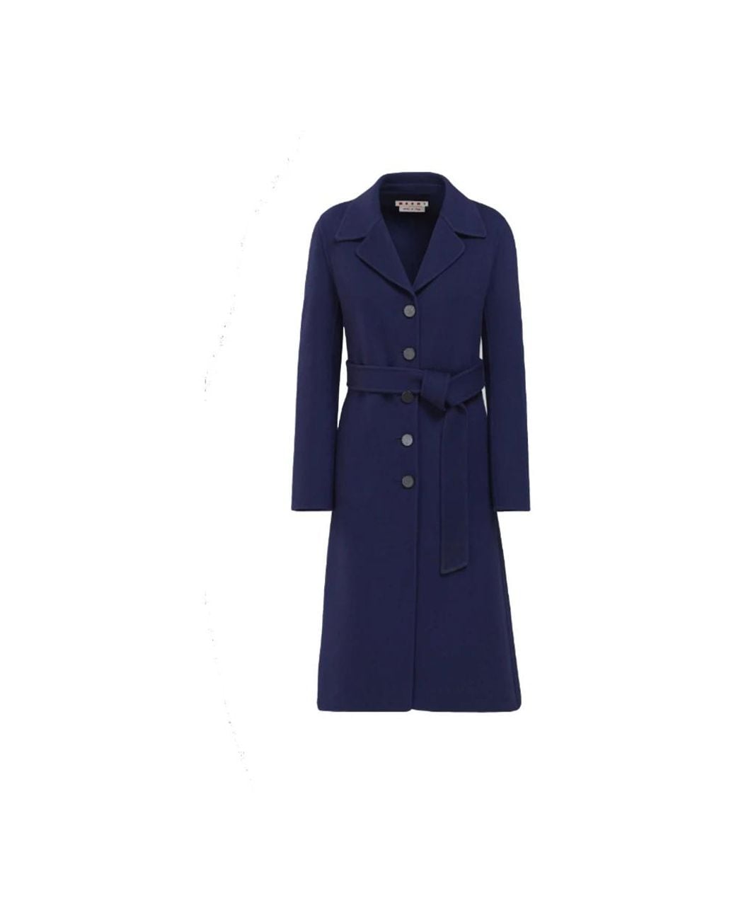 Marni Blue Belted Coats
