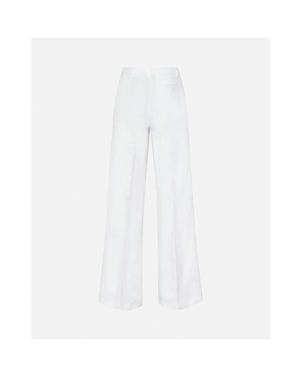 Aspesi White Wide Trousers