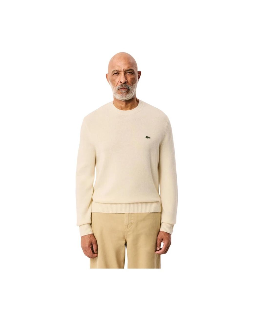 Lacoste Natural Round-Neck Knitwear for men