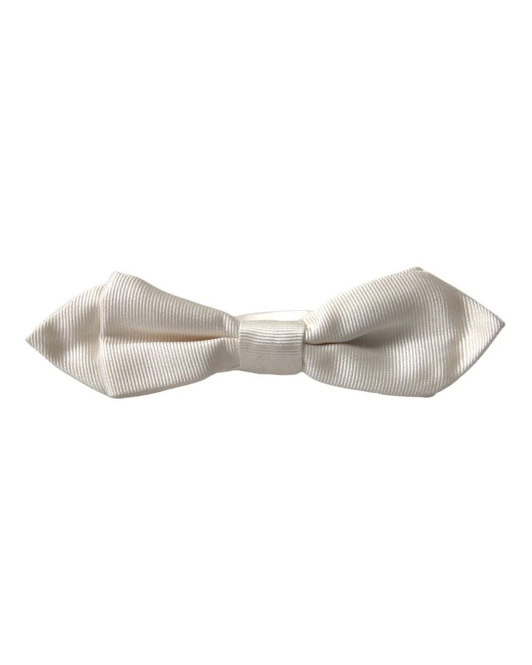 Dolce & Gabbana White Bow Ties for men