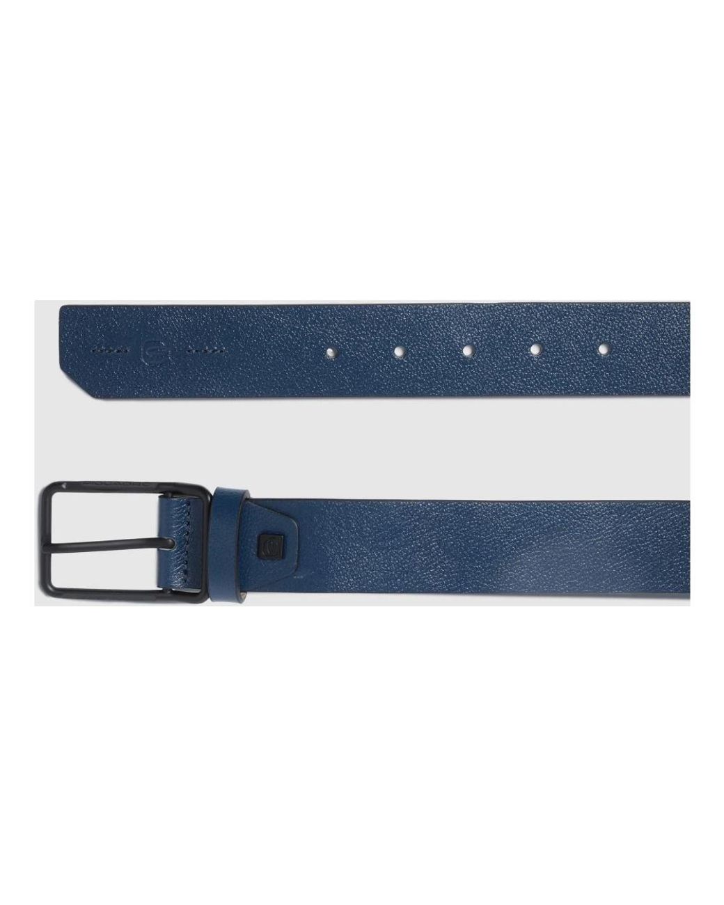 Piquadro Accessoires ,Blauw ,Leer Leren Riem Met Gesp in het Blue voor heren