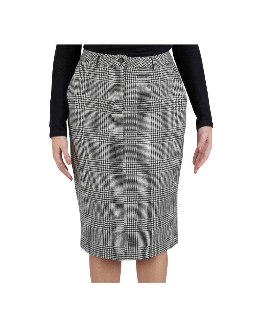 Kiton Gray Pencil Skirts