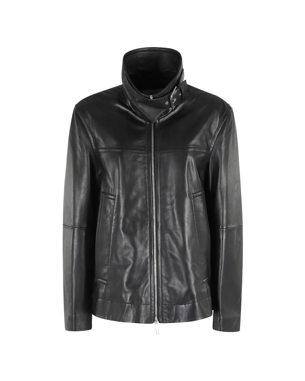 Sportmax Black Leather Jackets