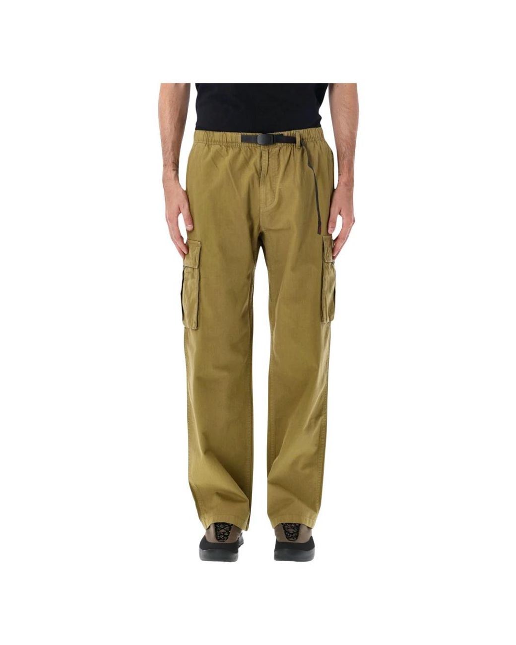 Gramicci Herringbone Cargo Pant in het Green voor heren