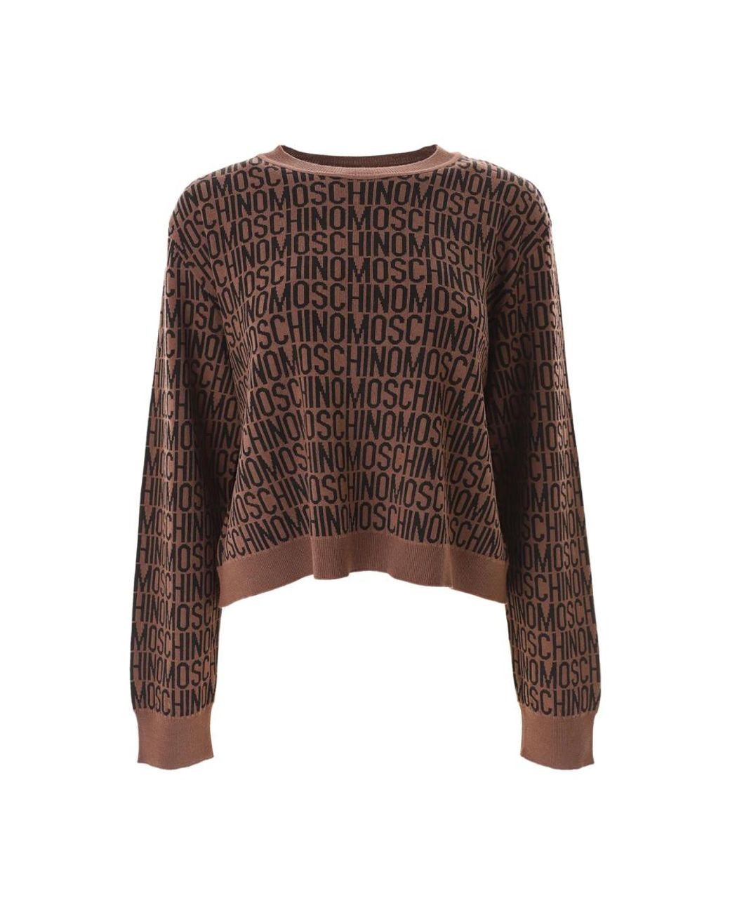 Moschino Brown Round-Neck Knitwear