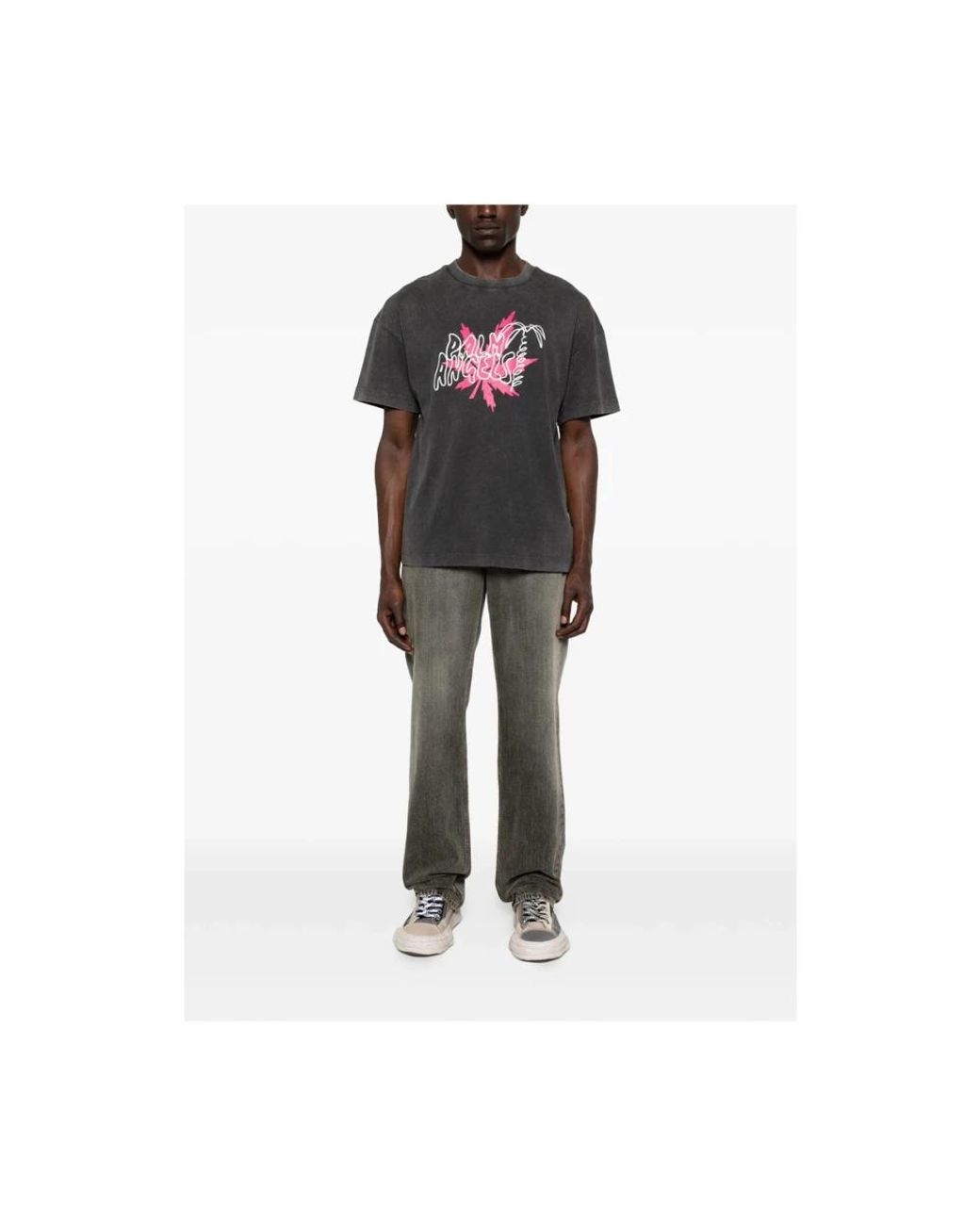 Palm Angels Gray T-Shirts for men