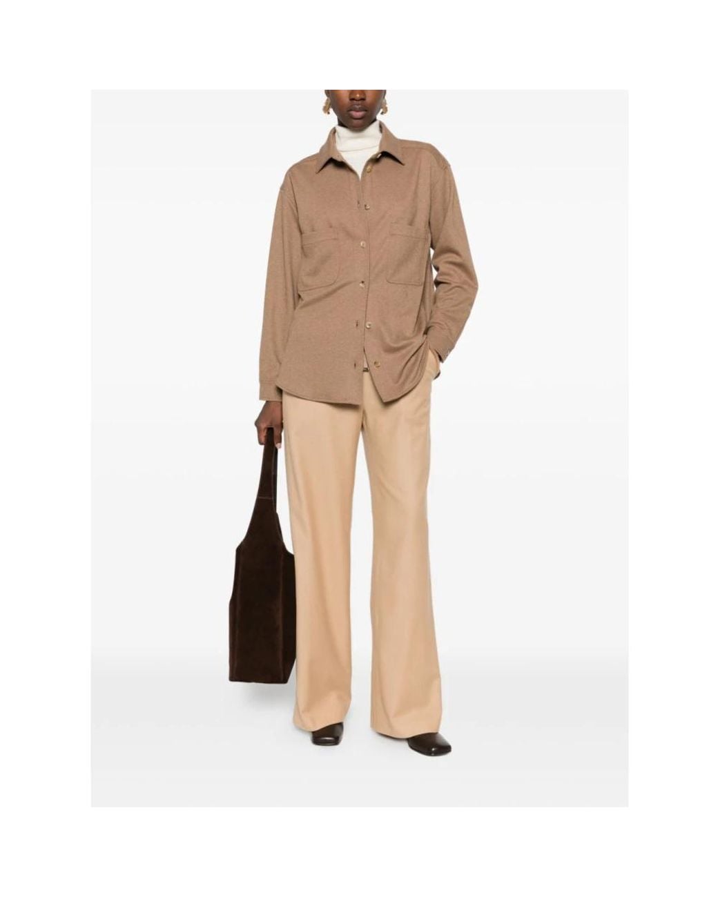 Herno Natural Wide Trousers