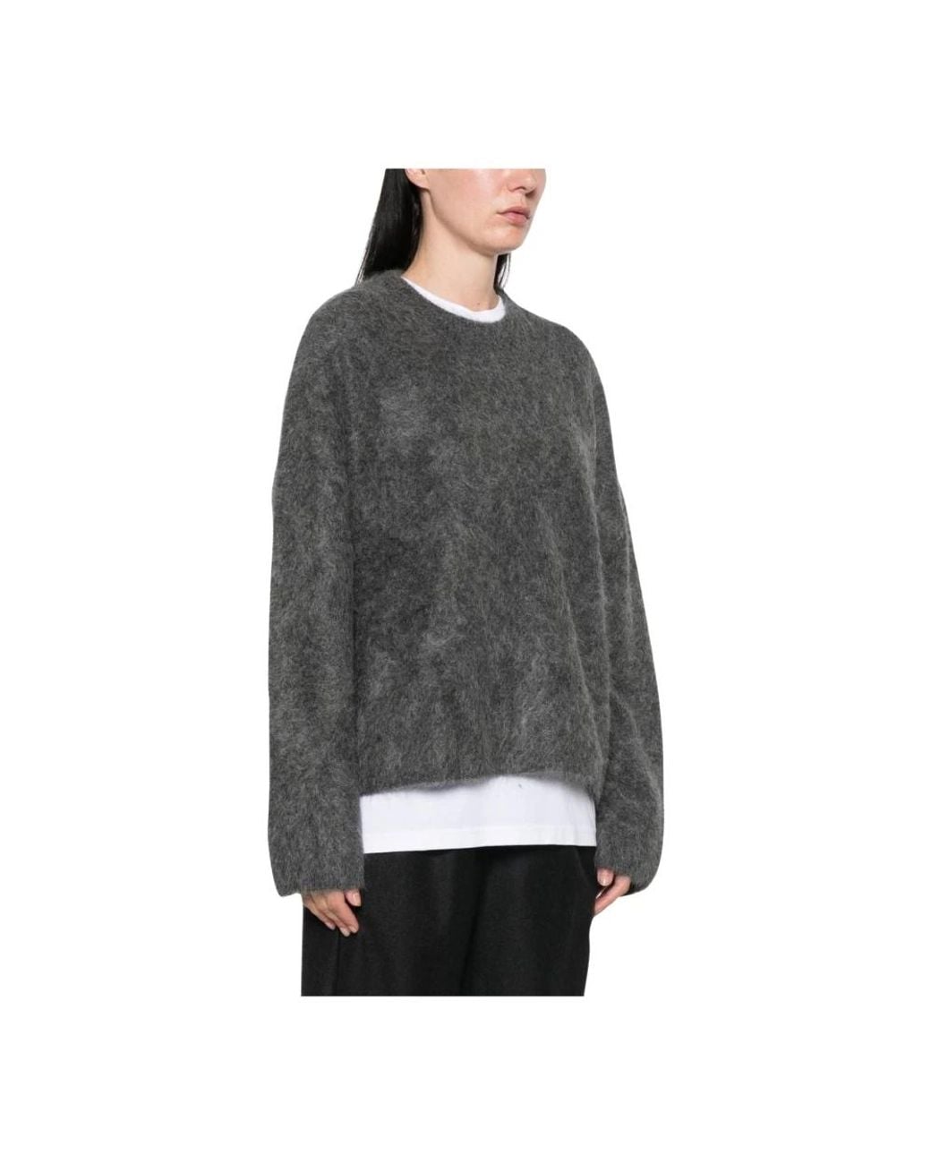 Soft Goat Gray Cashmere Knitwear
