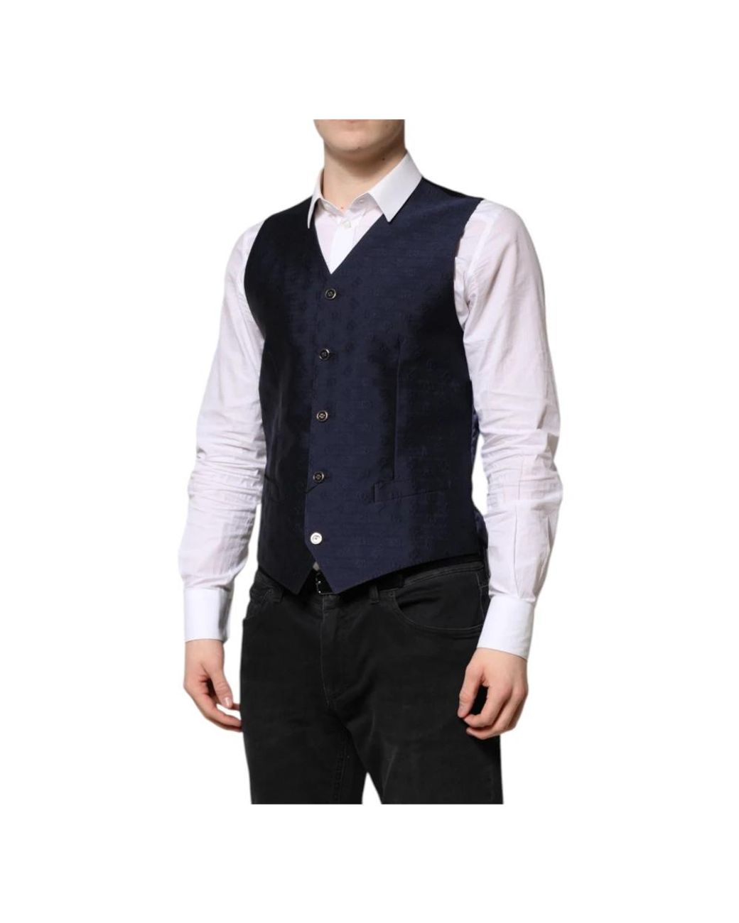 Dolce & Gabbana Blue Waistcoats for men