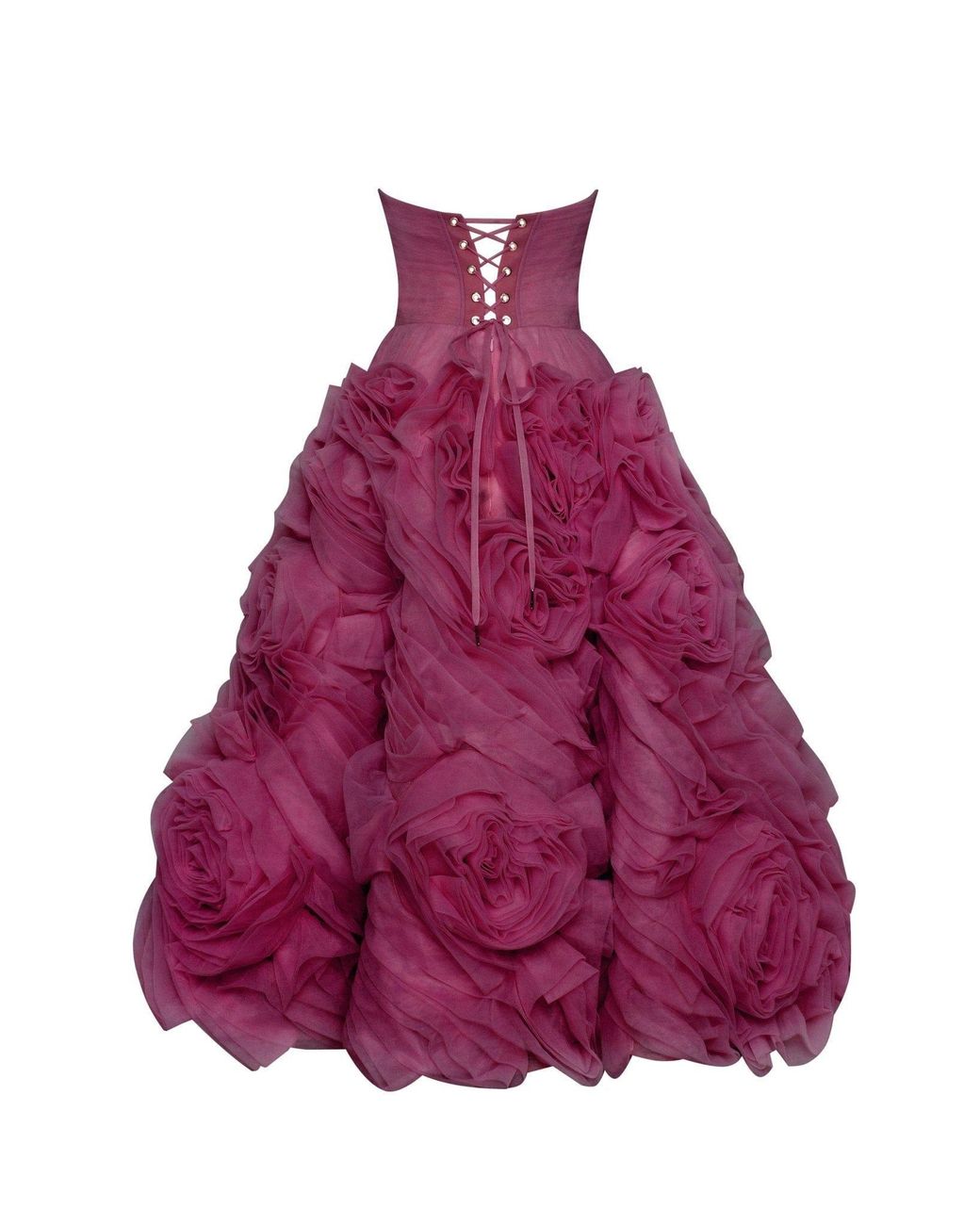 Millà Purple Dramatically Flowered Tulle Dress