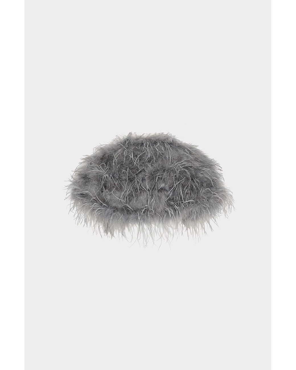 MILLY Feather Bolero in Gray | Lyst
