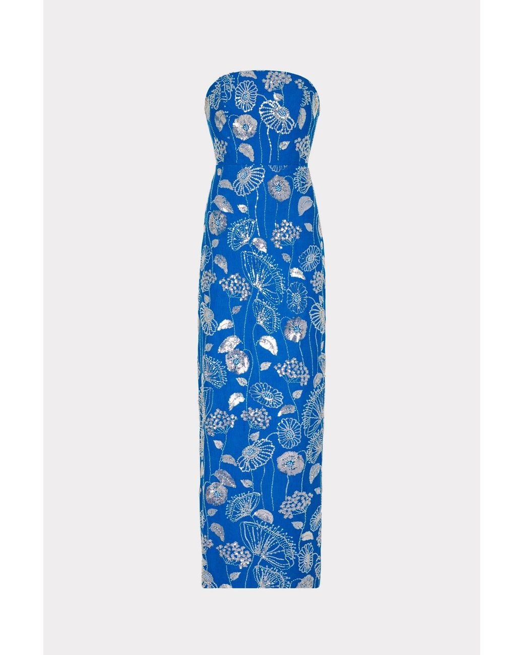flowers of spain linen dress in blue & white milly Baby Blue Girls Linen Dress
