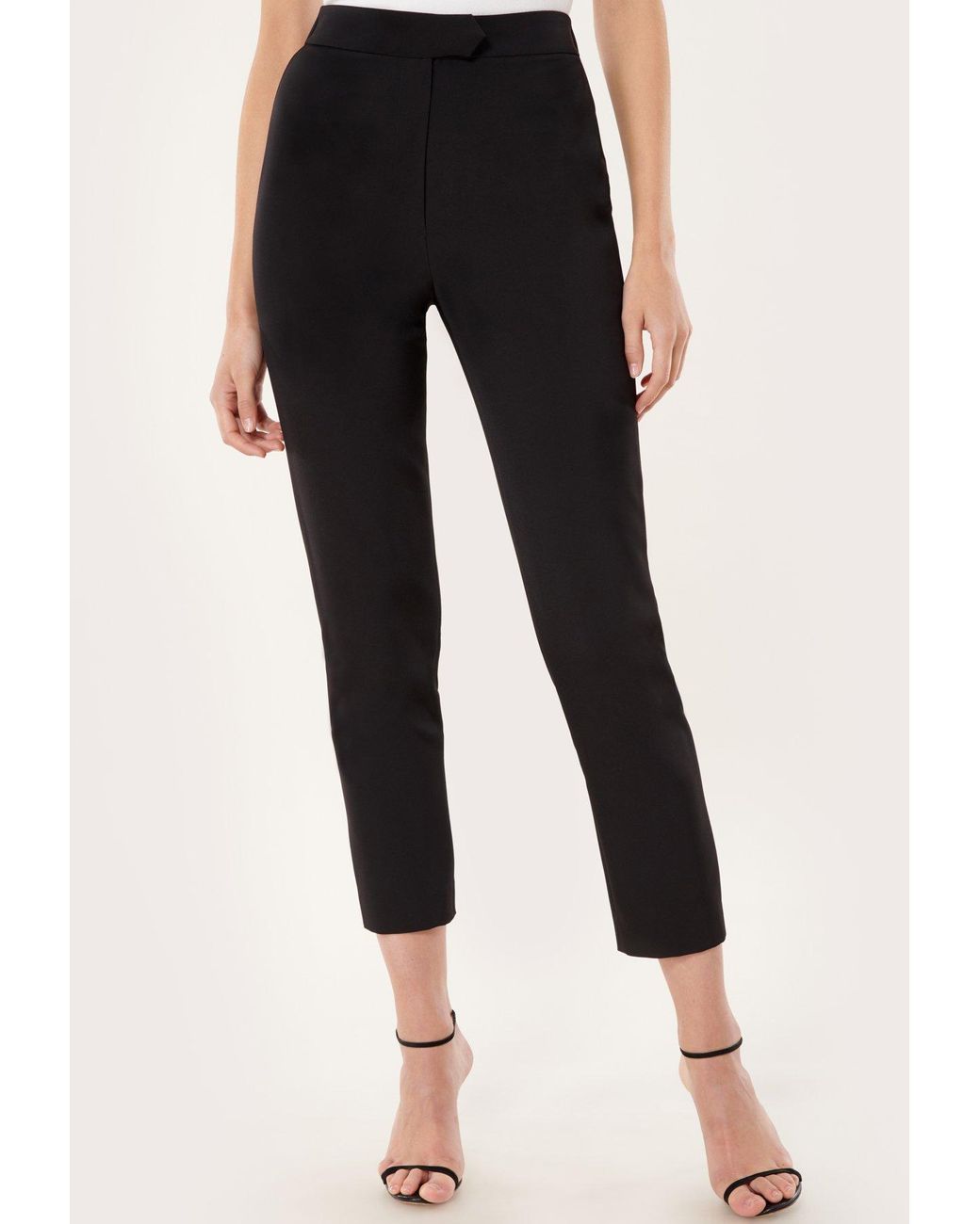 MILLY Synthetic Cady Kristen Elastic Pant in Black - Lyst