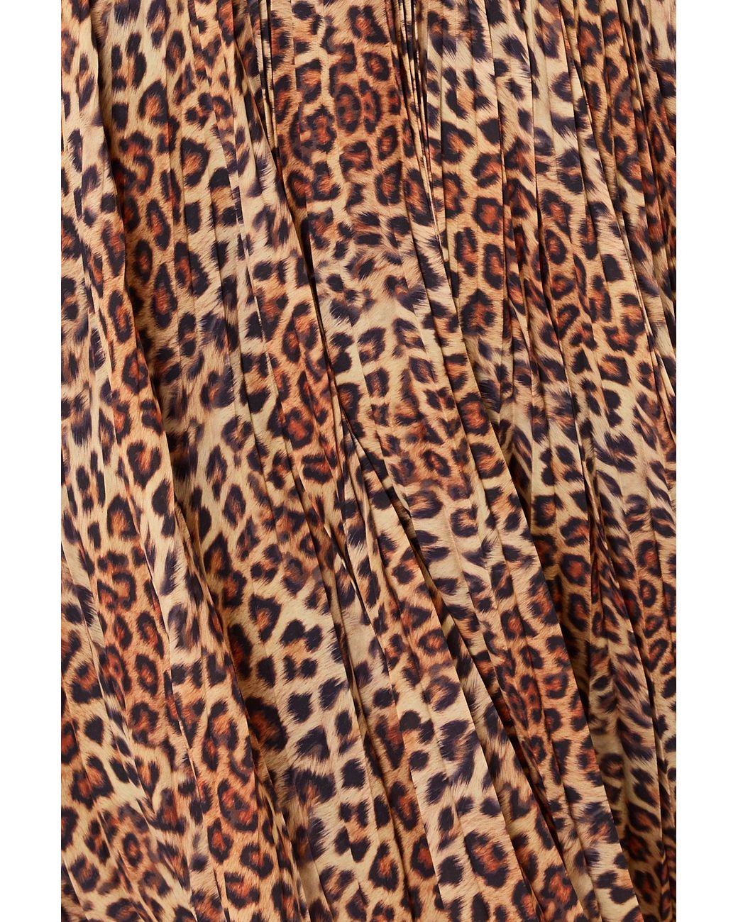 MILLY Natural Oria Leopard Print Pleated Dress