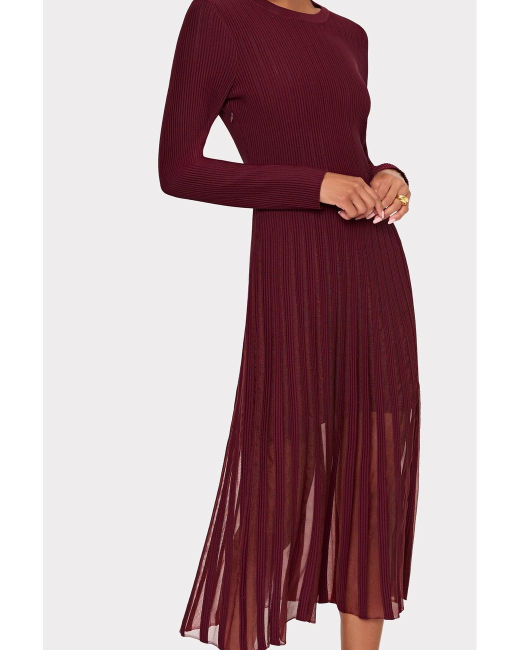 fitted lace wedding dress Carnation Long Sleeve Knit Maxi Dress