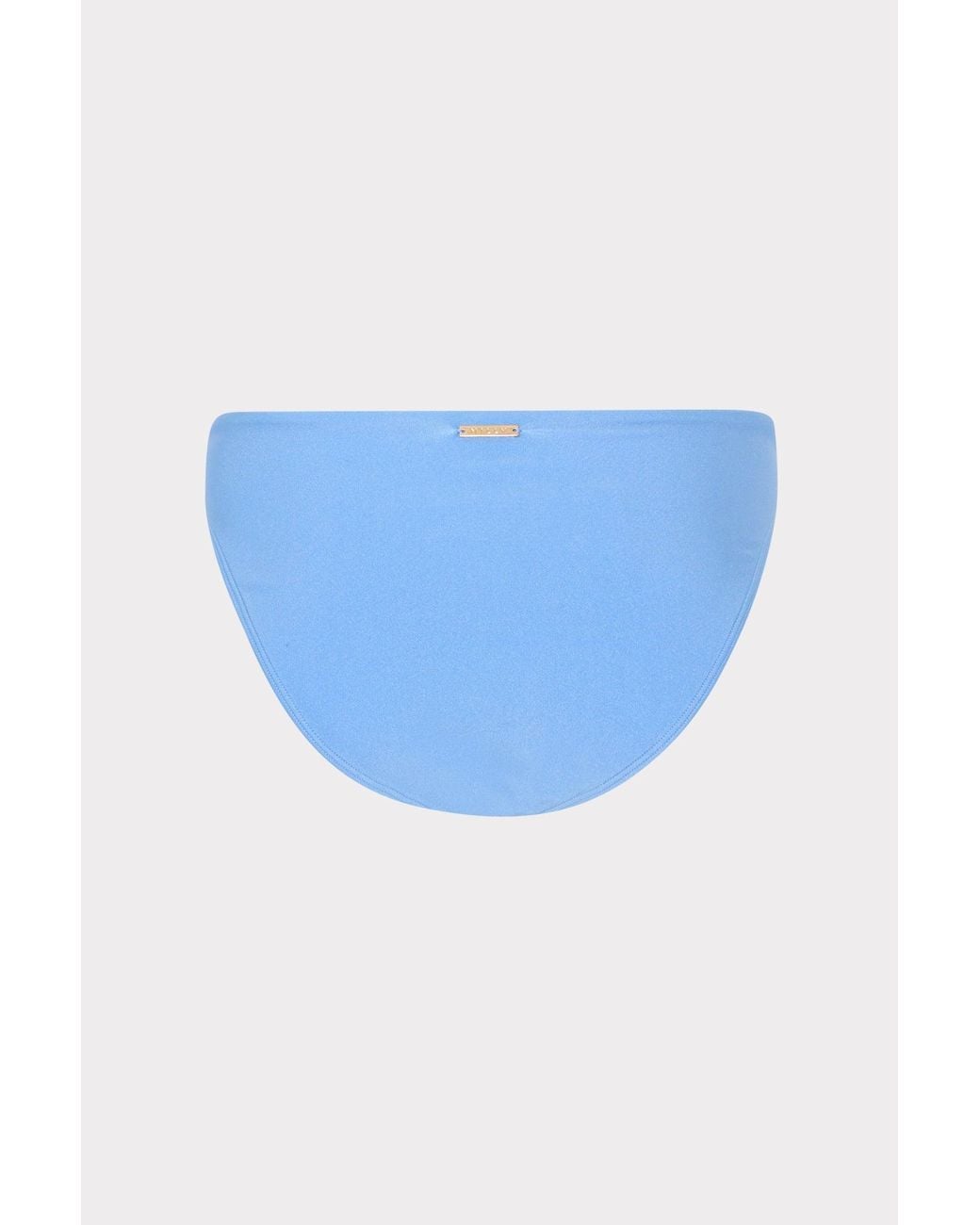 MILLY Blue Margot Gloss Bikini Bottom