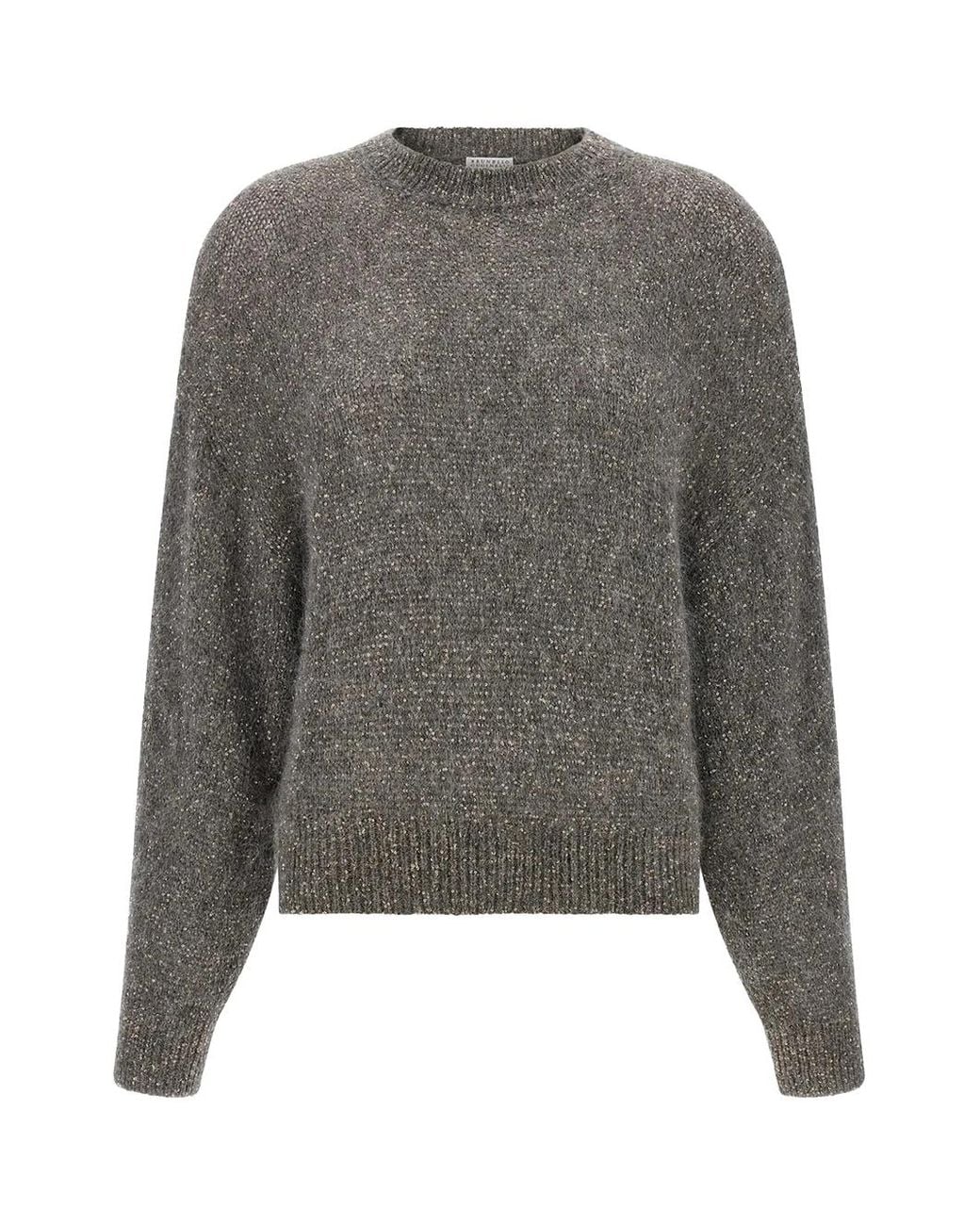 Brunello Cucinelli Gray Sequin Jumper